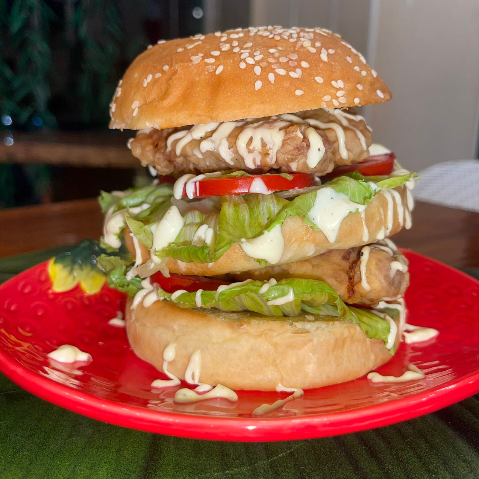 Double Crunchy Chicken Burger - دبل برجر الدجاج المقرمش