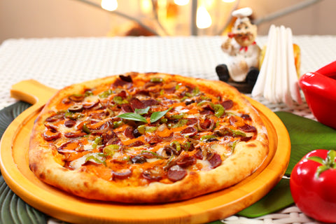 Half Hotdog Pizza