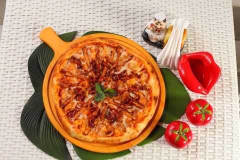 Half BBQ Chicken Pizza