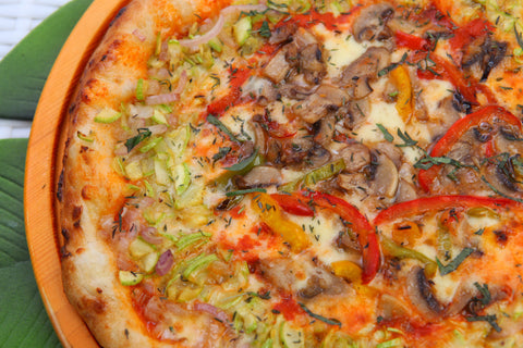 Half Zucchini Vegetarian Pizza