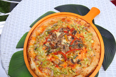 Half Zucchini Vegetarian Pizza