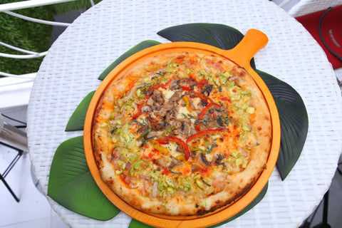 Half Zucchini Vegetarian Pizza
