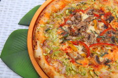 Half Zucchini Vegetarian Pizza