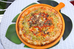 Half Zucchini Vegetarian Pizza - نصف بيتزا كوسة مع الخضار