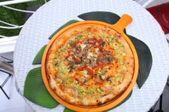 Half Zucchini Vegetarian Pizza - نصف بيتزا كوسة مع الخضار